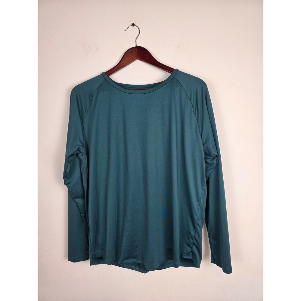 Kindred Bravely Maternity Nursing Womens Teal Long Sleeve Top Large